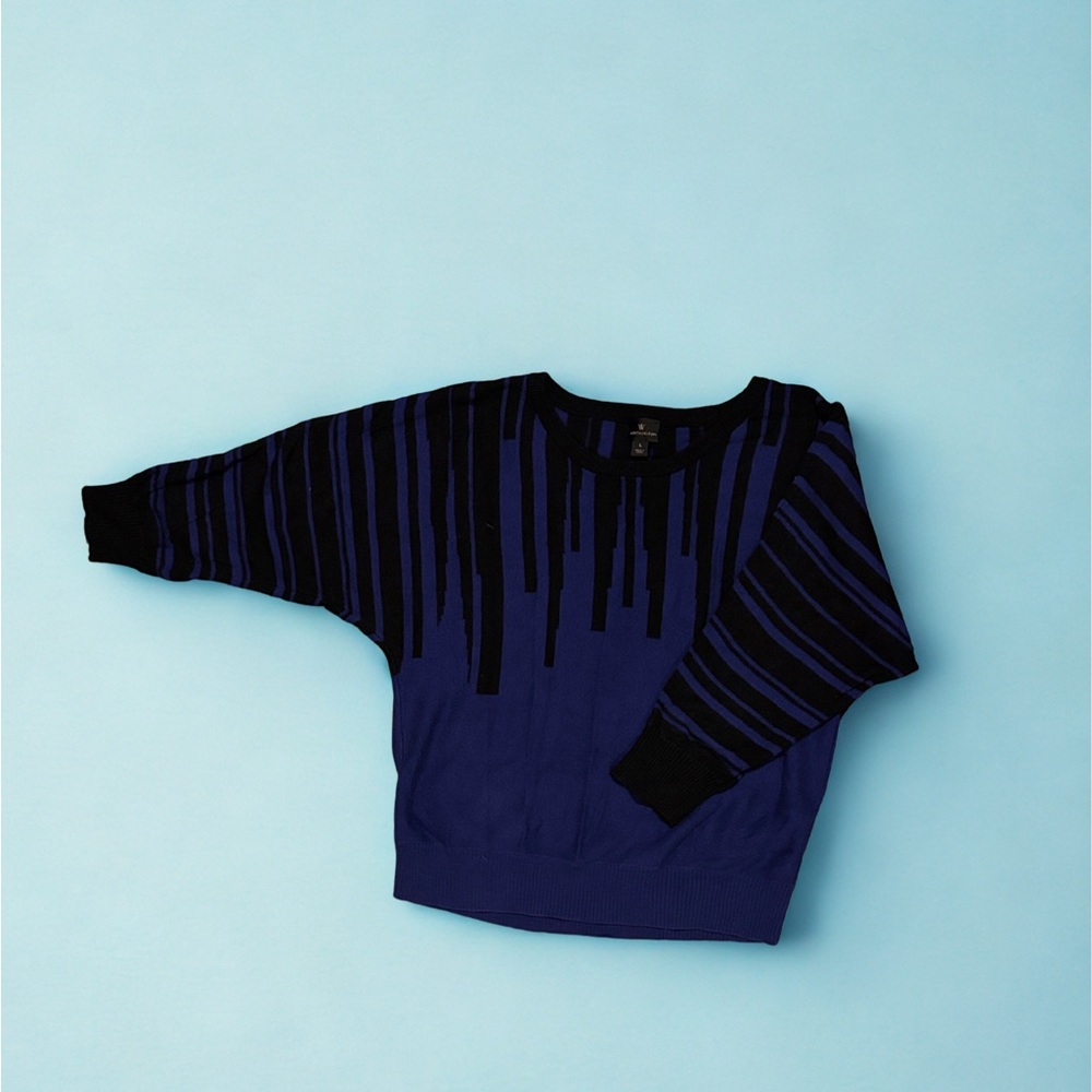 80’s black and blue sweater
